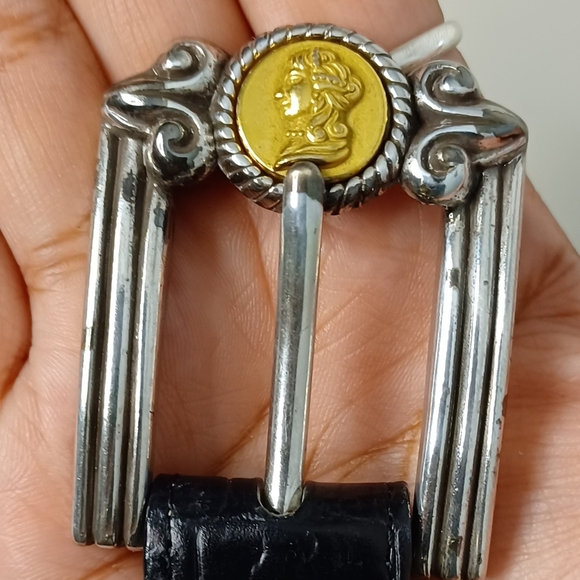 Brighton Museum Collection Brass Buckle Leather Belt - Picture 8 of 13